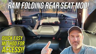 RAM Folding Rear Seat Mod - Easy Mod for more Access - 2017 RAM Sport