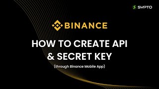 Binance - How to create API keys | Mobile App