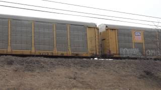 CSX Q264 Train on Overhead Tracks