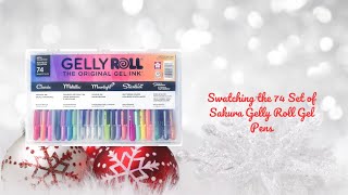 Swatching the 74 Set of Sakura Gelly Roll Gel Pens