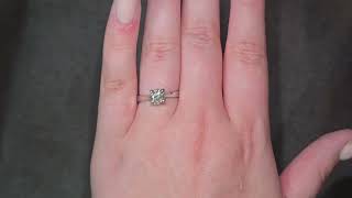 GIA 1.00ct M/SI1 Round Brilliant Cut Diamond Solitaire set in Platinum