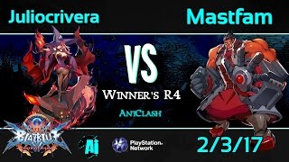 AniClash 58 - Juliocrivera (Nine) vs. Mastfam (Tager) Winner's R4 - BBCF Blazblue CF