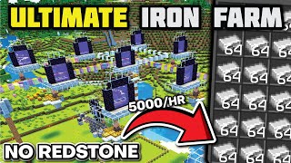 Minecraft - Best IRON FARM for Every World - (No Redstone Needed)