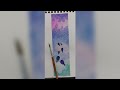 DIY Watercolor Bookmark For Beginners ||Satisfying Creative Art ||RT Strokes #art #shorts #painting