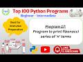 Python Program 017 | Fibonacci Series in Python Using Loop | Python Basic Program