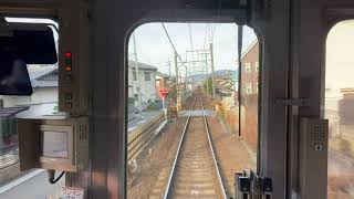 [前面展望]近鉄湯の山線中川原駅から伊勢松本駅