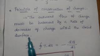 Continuity Equation of Current