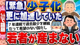 【2chスレまとめ】緊急速報！少子化が加速してヤバい！ [ 雑学ゆっくり解説 ]