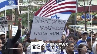 Mayor Adams holds vigil for victims of Israel attacks in Golda Meir Square