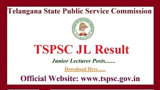 TSPSC Junior Lecturer Result 2023 – Check JL Merit List @ www.tspsc.gov.in