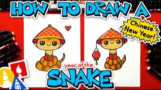 How To Draw A Snake For Chinese New Year