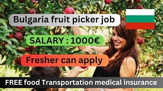 Bulgaria fruit picker job | Bulgaria work visa | Bulgaria Schengen update | salary-1000  #bulgaria