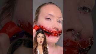 Easy SFX makeup 🩸 Fake blood ‼️ IB:@anemariemua #halloween2024 #sfxartist #india #usa #uk #makeup