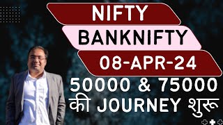 Nifty Prediction and Bank Nifty Analysis for Monday | 8 April 24 | Bank Nifty Tomorrow