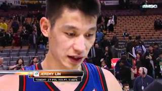 LINSANITY Jeremy Lin's Postgame Interview Knicks vs Raptors 2/14/12