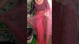 Meesho Saree Review|Meesho Net Saree|meesho saree short video|#shorts #shortvideo #meesho