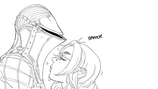 A Knight And His Dwarf GF | comic by baalbuddy
