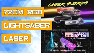 72cm RGB Lightsaber Laser Sword Toys 7 Colors Change Dueling Flashing Toy Long Battery Life Inductio