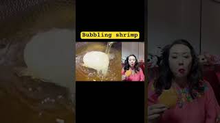 Jenny likes China street food: Fried bubbling shrimps! Jenny  eating show Mukbang! Chinese  snacks !