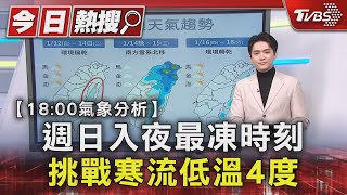 週日入夜最凍時刻 挑戰寒流低溫4度｜TVBS新聞 @TVBSNEWS01