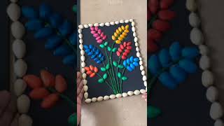 Waste Pista shell craft ideas, pistachio shells crafts, easy home decor ideas, wall hanging craft