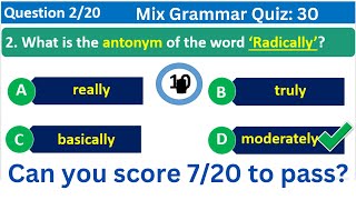 Shocking Grammar Quiz Reveals Secrets | 10 minute class | Challenge 30