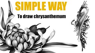 The SIMPLE WAY to draw CHRYSANTHEMUM | using 2 methods | tattoo freehand advice