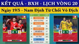 🛑 Kết Quả, Bảng Xếp Hạng Vòng 19 V.League 2024 Ngày 19/5 | Nam Định Thua Đau Viettel  | Lịch Vòng 20