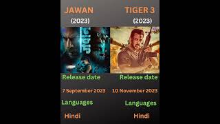 Tiger 3 Vs Jawan movie Release date|Salman Khan Vs Shahrukh Khan movie #ytshorts #tiger3 #jawan