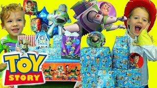 TOY STORY 4 Birthday Party With Buzz Lightyear Presents \u0026 Games