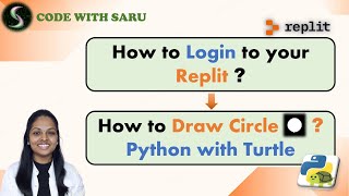 Draw Circle ⭕️ using Python in Replit | Python with Turtle 🐢| Code with Saru