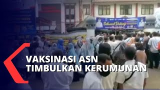 Kerumunan Vaksinasi ASN Dinkes Pandeglang, Bupati Janji Atur Ulang Proses Antrean