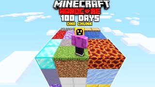 I Survived 100 Days On ONE RANDOM CHUNK In Minecraft Hardcore