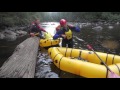 packrafting the leven canyon in tasmania