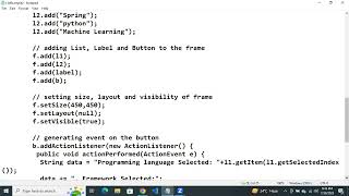 Java AWT List Example 2