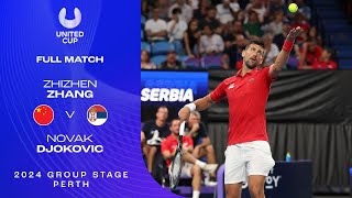 Zhizhen Zhang v Novak Djokovic Full Match | United Cup 2024 Group E