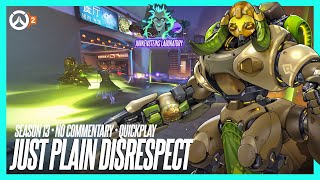 Just Plain Disrespect • 🛡️Orisa on Lijiang Tower • Overwatch 2 (Quick Play)