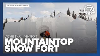 World's largest mountaintop snow fort! | Keystone, Colorado