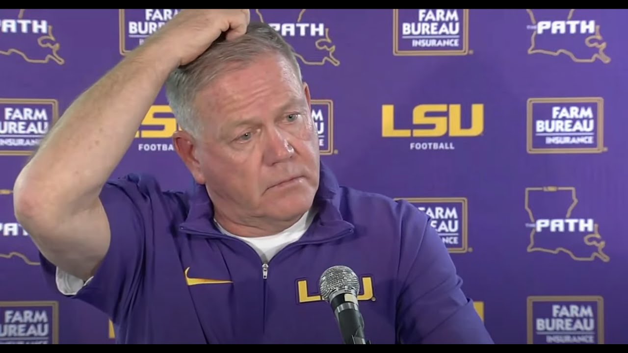 LSU Brian Kelly LOSS To Alabama Postgame - YouTube