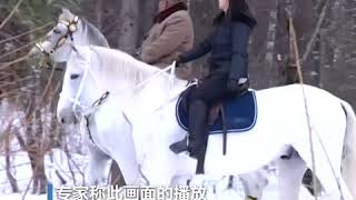 朝鲜电视台播放金正恩骑马登上白头山镜头