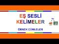 Eş Sesli Kelimeler