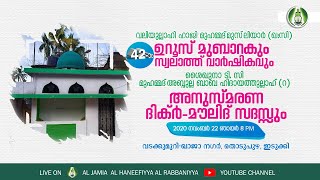 വലിയുല്ലാഹി ഹാജി മുഹമ്മദ്‌ മുസ്‌ലിയാർ ഉറൂസ് മുബാറകും, ശൈഖുനാ  അനുസ്മരണ ദിക്ർ -മൗലിദ് സദസ്സും.PART-1