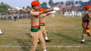 Rajshahi college BNCC unite represent their dril in front the audience.....