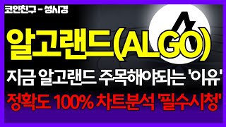 [알고랜드]  대형 호재 임박! 지금 알고랜드 주목해야되는 '이유'  정확도 100% 차트분석 필수시청!!!!!  #알고랜드분석 #알고랜드전망 #알고랜드코인