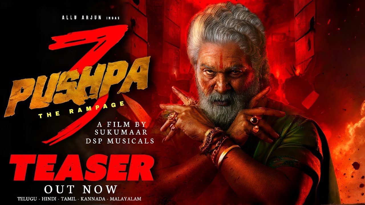 Pushpa 3 The Rampage Allu Arjun Intro First Look Teaser Pushpa 3