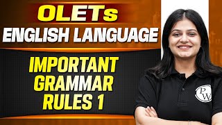 English Language 03 | Important Grammar Rules - 1  | Other Law Entrance Test (OLETs)