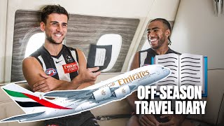 Nick Daicos and Isaac Quaynor talk all things travel on an A380! ✈️