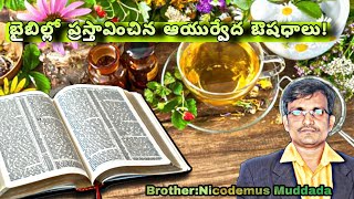 బైబిల్లో ప్రస్తావించిన ఆయుర్వేద ఔషధాలు! |short MSG| Bro Nicodemus Muddada