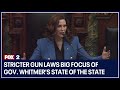 Stricter gun laws big focus of Gov. Whitmer's State of the State