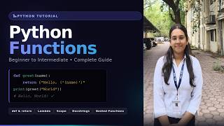 Python Functions Explained – Complete Guide for Beginners | def, return, Lambda & More 🐍